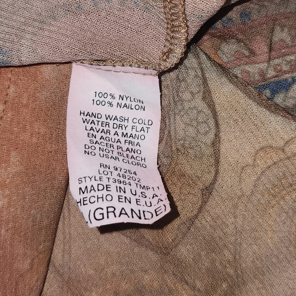 VTG FOREVER 21 mesh paisley top, size L - Picture 5 of 5